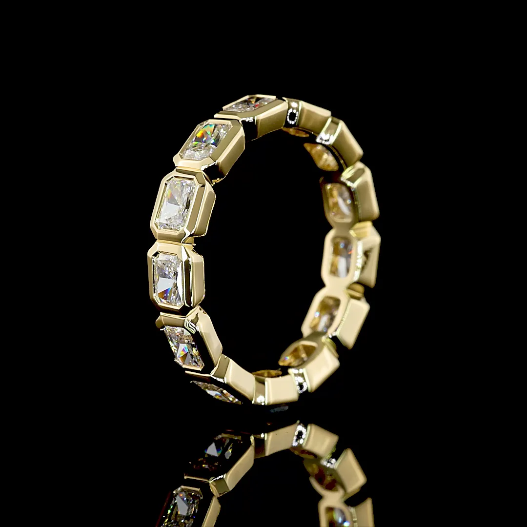 1.47 Cts 14k Yellow Gold Radiant Shape Eternity Band Eternity Band - Image 4