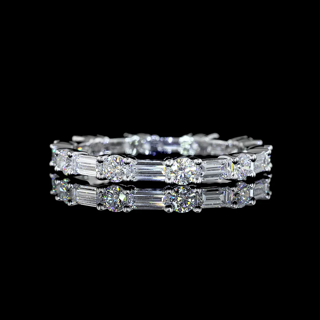 1.95 Cts 14k White Gold Mix Shape Eternity Band Eternity Band - Video