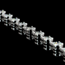 8.68 Cts 14k White Gold Round Shape Lariat Necklace - Image 4