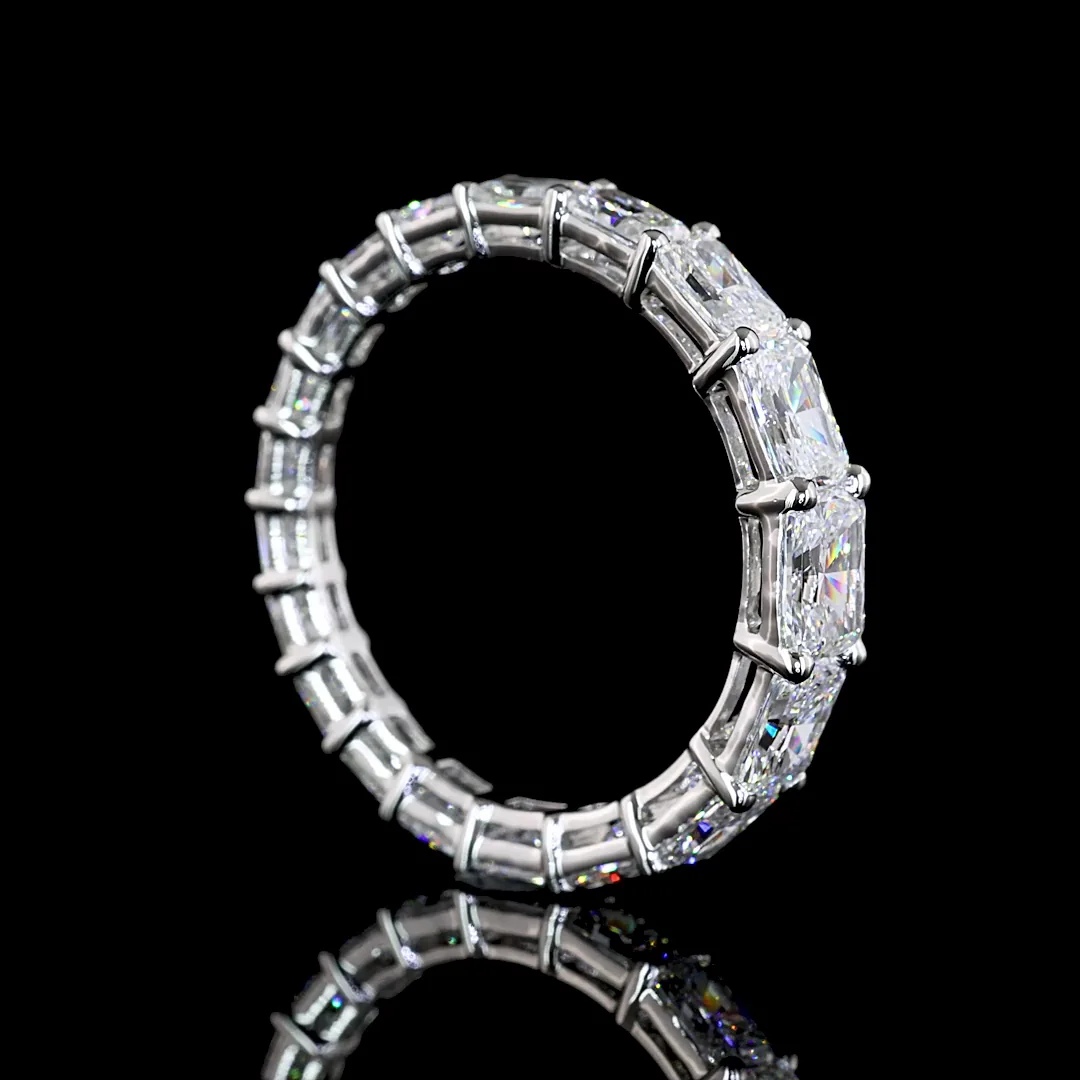 2.91 Cts Platinum Radiant Shape Eternity Band Eternity Band - Image 2