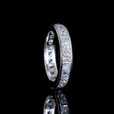 2.93 Cts Platinum Princess Shape Eternity Band Eternity Band - Image 2