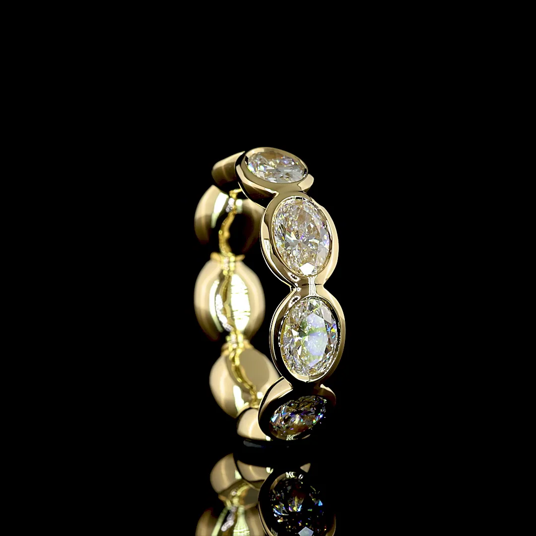 4.69 Cts 14k Yellow Gold Oval Shape Eternity Band Eternity Band - Image 2