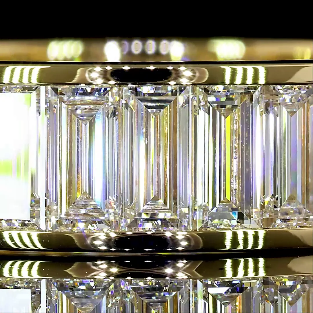 6.36 Cts 14k Yellow Gold Baguette Shape Eternity Band Eternity Band - Image 3