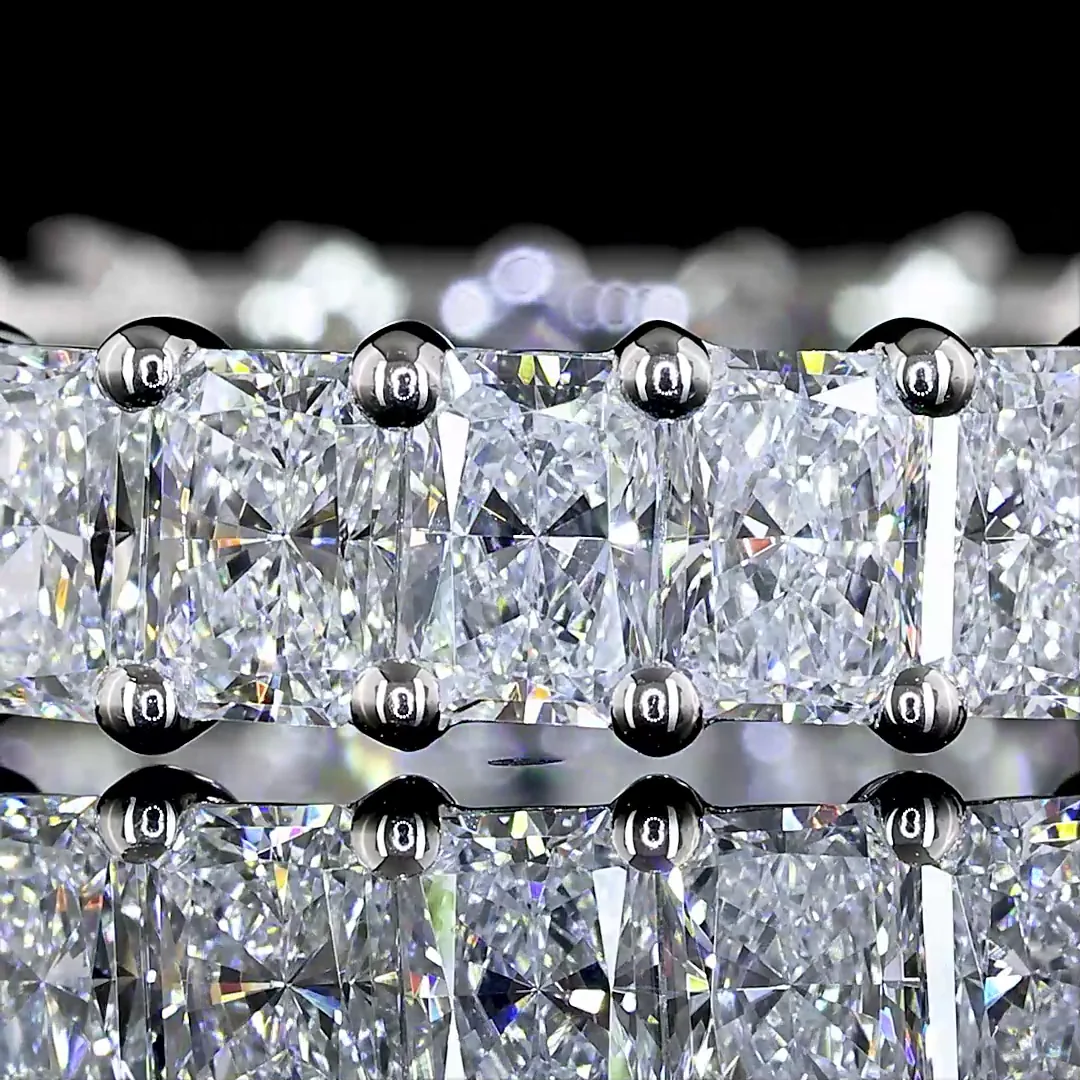 2.85 Cts Platinum Radiant Shape Eternity Band Eternity Band - Image 3