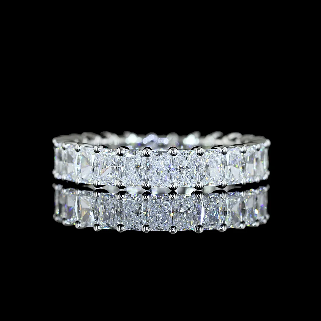 2.85 Cts Platinum Radiant Shape Eternity Band Eternity Band - Video