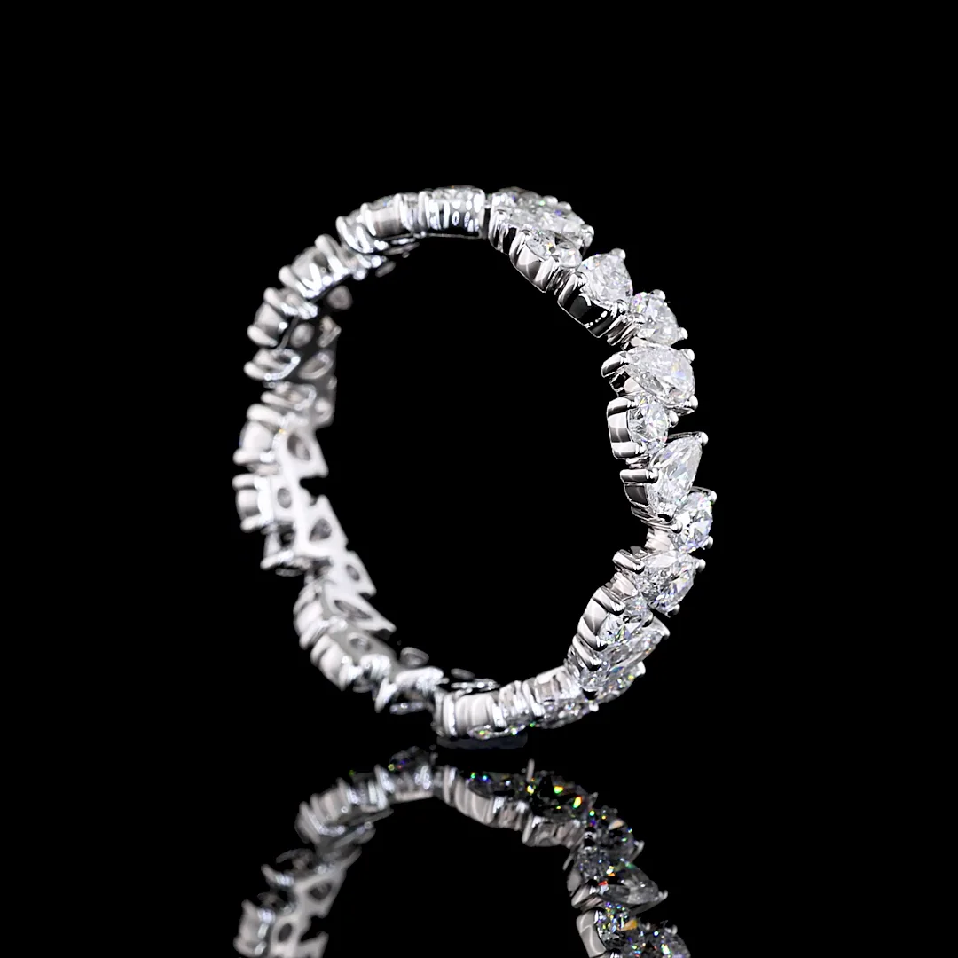 1.88 Cts 14k White Gold Mix Shape Eternity Band Eternity Band - Image 2