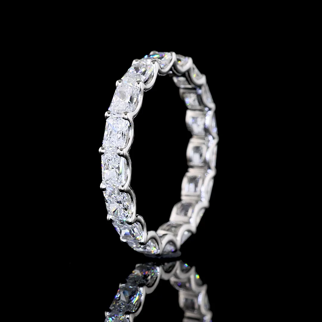1.84 Cts Platinum Radiant Shape Eternity Band Eternity Band - Image 4
