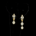 1.69 Cts 14k Yellow Gold Round Shape Hanging Earring - Video