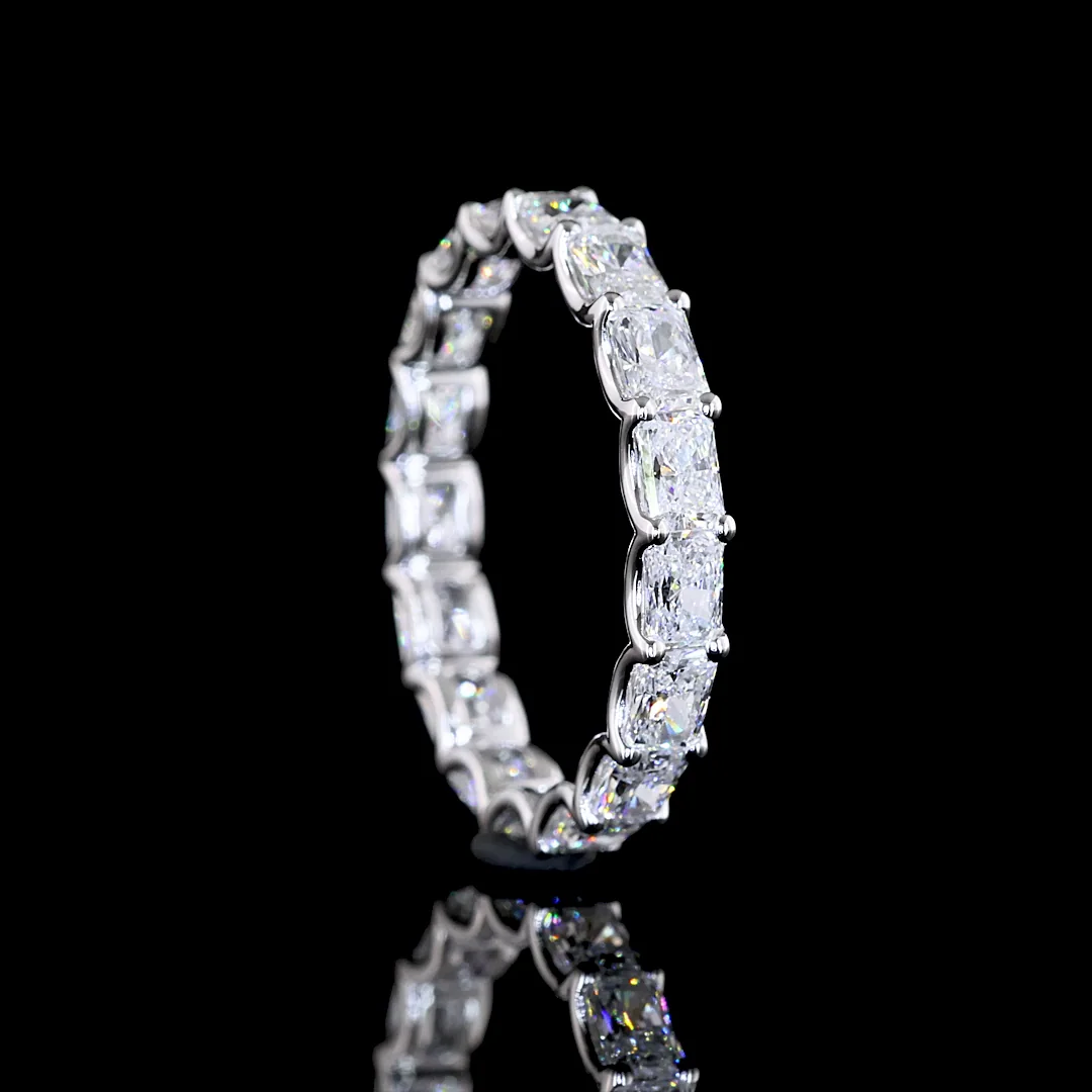 1.92 Cts 18k White Gold Radiant Shape Eternity Band Eternity Band - Image 2