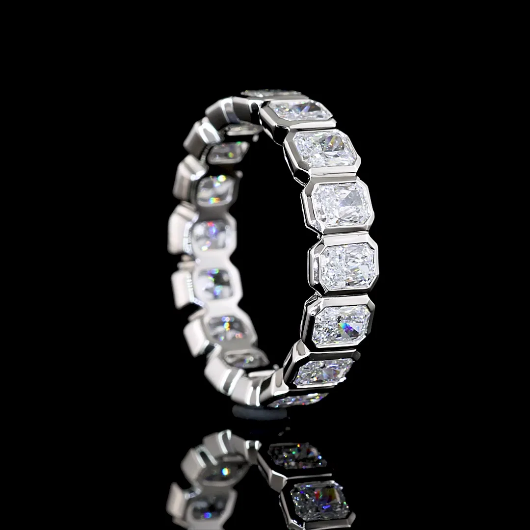 2.47 Cts Platinum Radiant Shape Eternity Band Eternity Band - Image 2