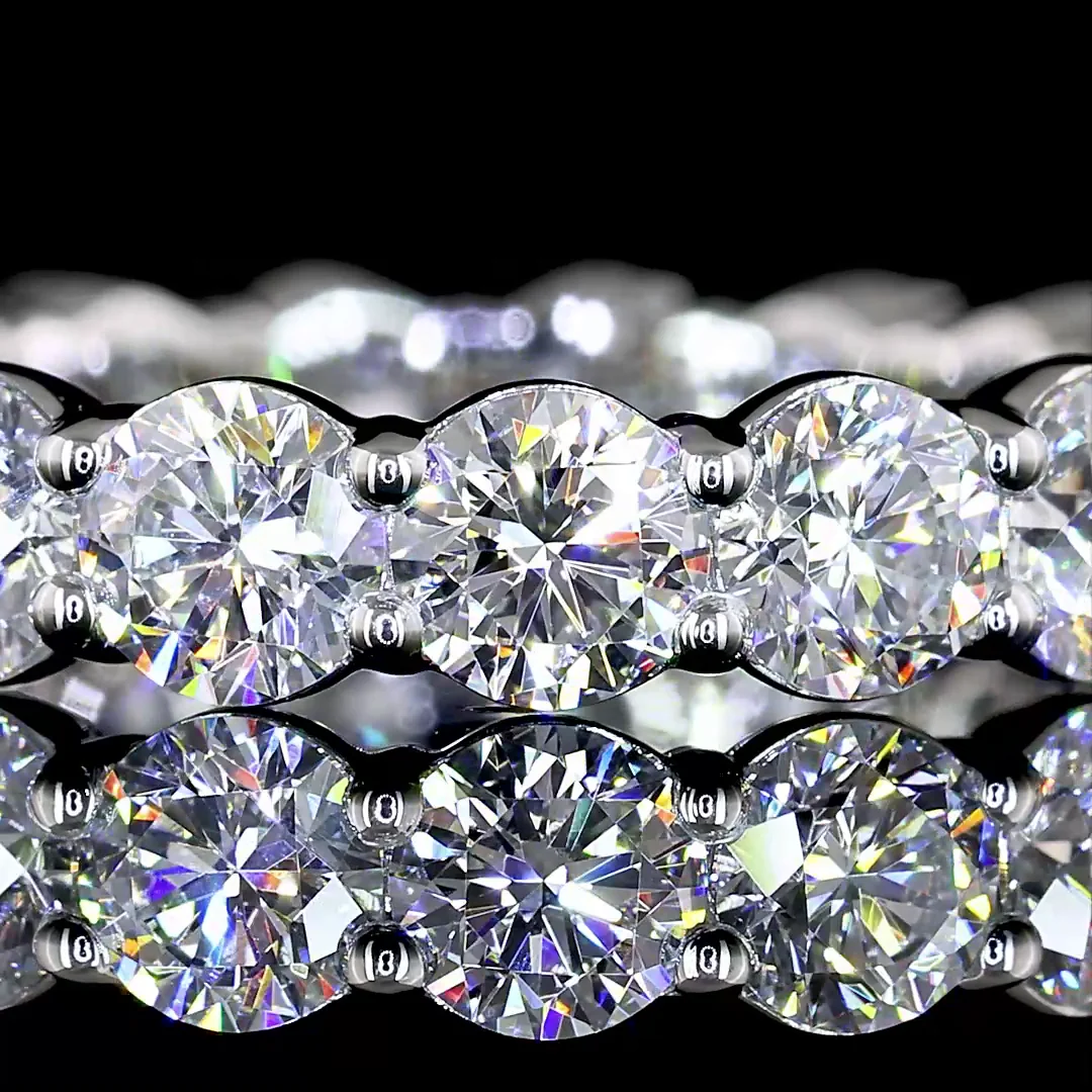 2.38 Cts Platinum Round Shape Eternity Band Eternity Band - Image 3