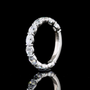 1.68 Cts Platinum Oval Shape 3/4 Band Eternity Band - Image 4