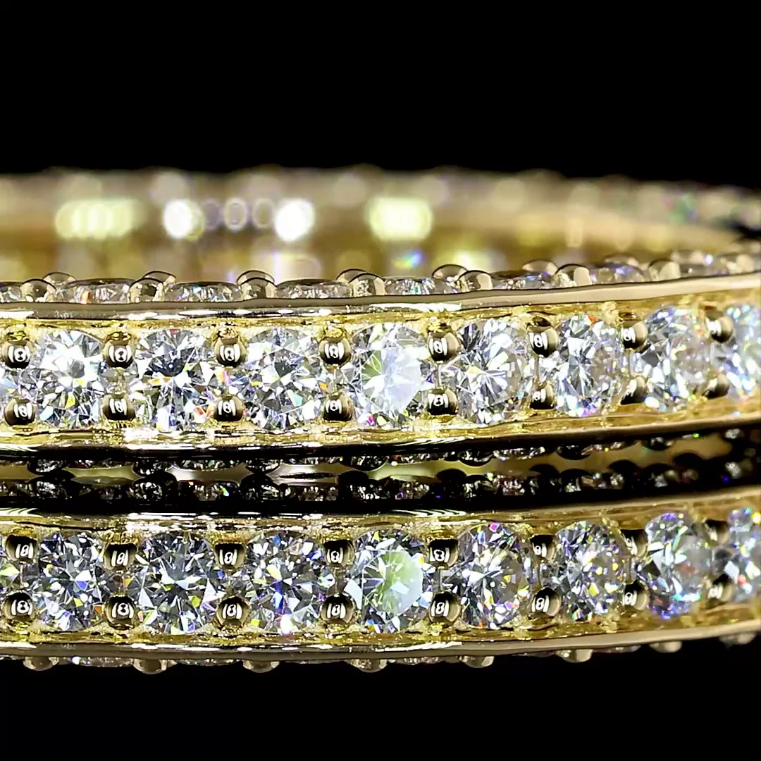 1.29 Cts 14k Yellow Gold Round Shape Special Eternity Band - Image 3