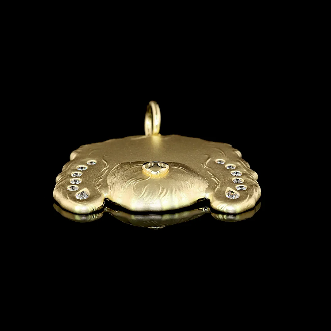 0.16 Cts 14k Yellow Gold Pear Shape Symbol Pendant - Image 2