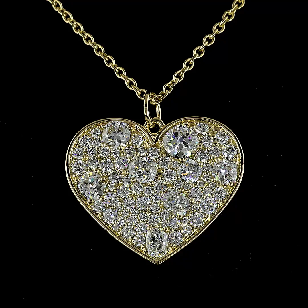 3.38 Cts 14k Yellow Gold Mix Shape Symbol Pendant - Image 3