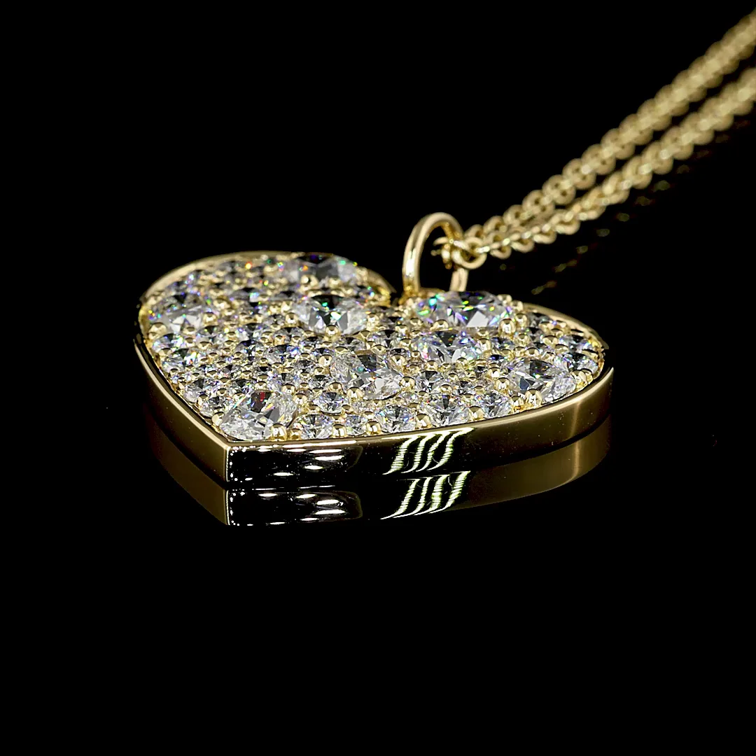 3.38 Cts 14k Yellow Gold Mix Shape Symbol Pendant - Image 4