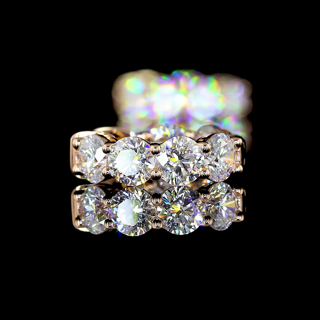 1.93 Cts 14k Rose Gold Round Shape Huggies Earring - Image 4