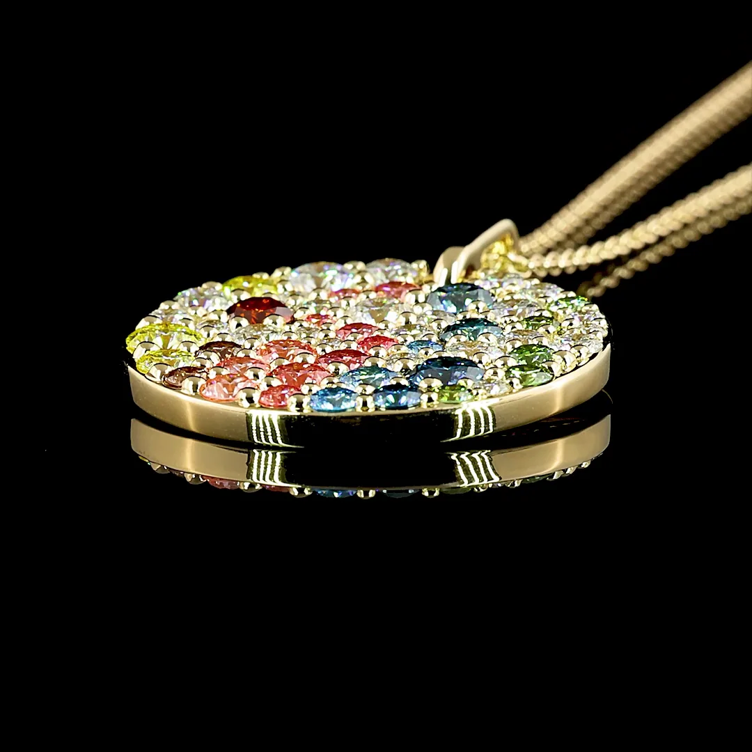 5.13 Cts 14k Yellow Gold Round Shape Pendant Pendant - Image 4