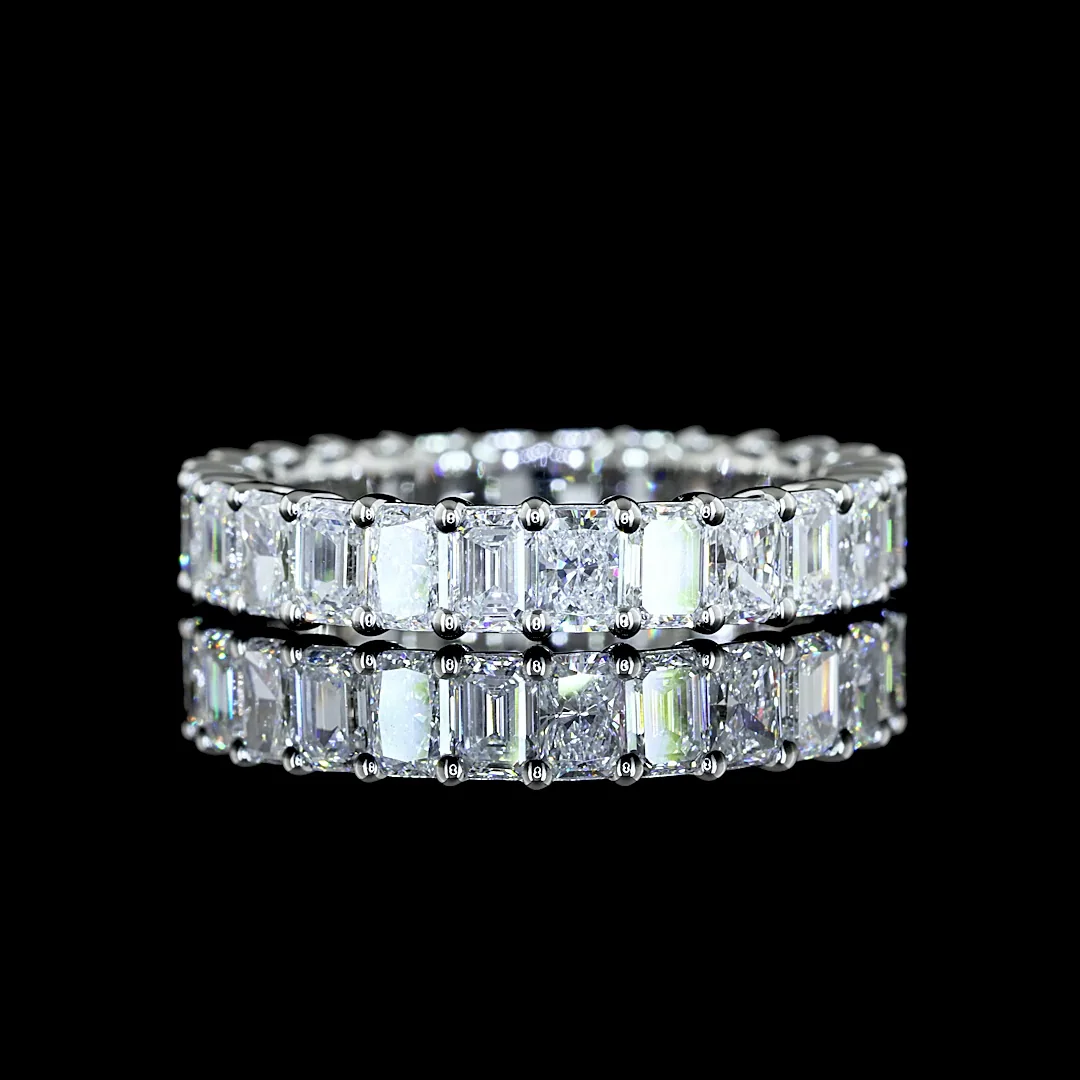 2.64 Cts Platinum Mix Shape Eternity Band Eternity Band - Video