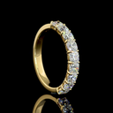 1.92 Cts 14k Yellow Gold Square Cushion Brilliant Shape Half Eternity Eternity Band - Image 2