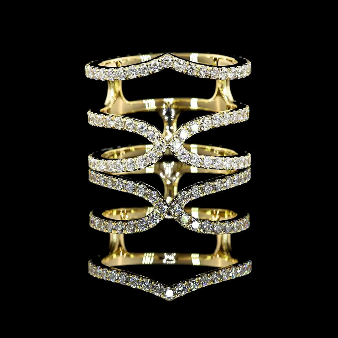 1.87 Cts 14k Yellow Gold Round Shape Special Eternity Band - Image 3