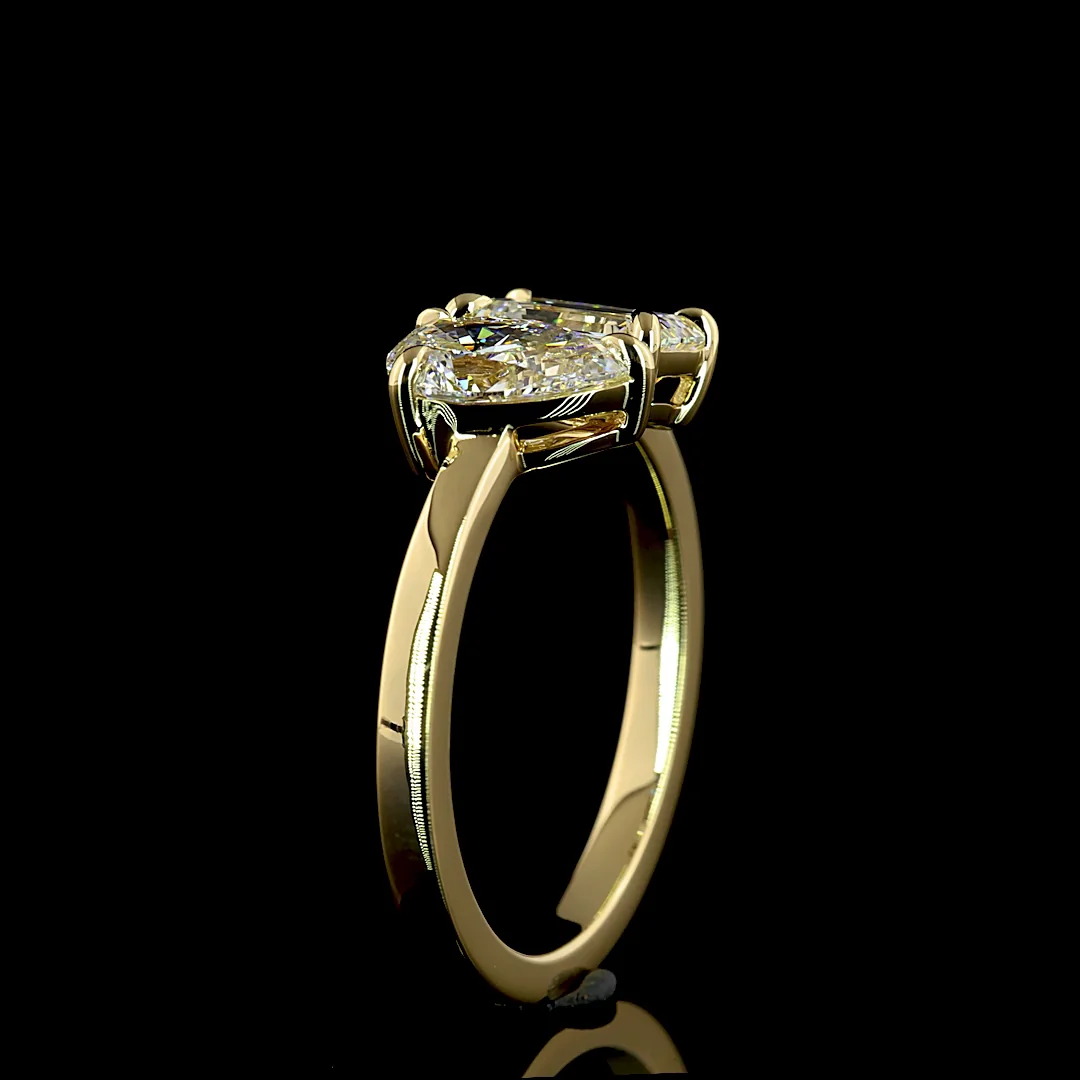 1.77 Cts 14k Yellow Gold Mix Shape Special Ring - Image 4