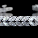 5.3 Cts 14k White Gold Marquise Shape Tennis Bracelet - Image 2
