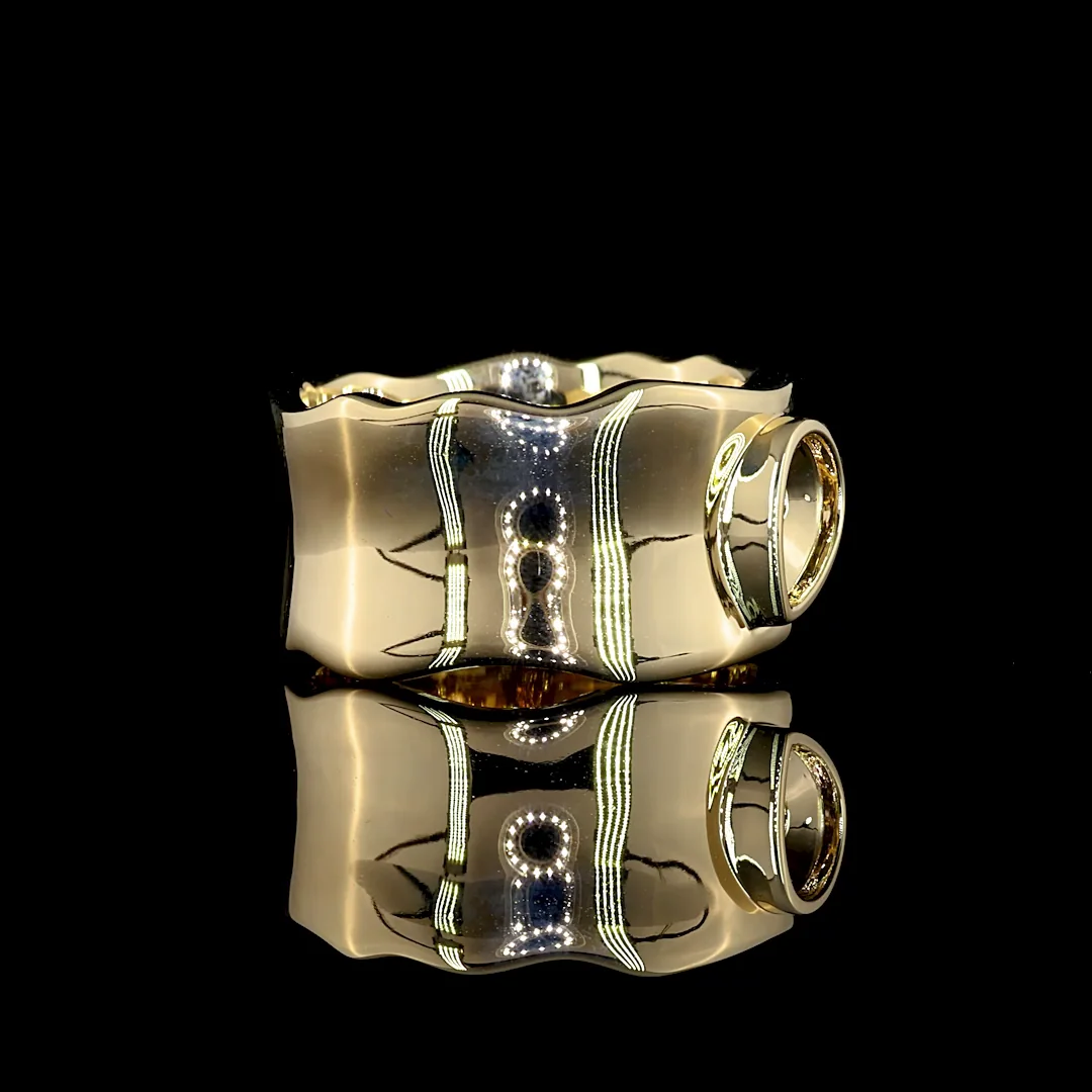 0 Cts 14k Yellow Gold Shape Solitaire Ring - Image 4