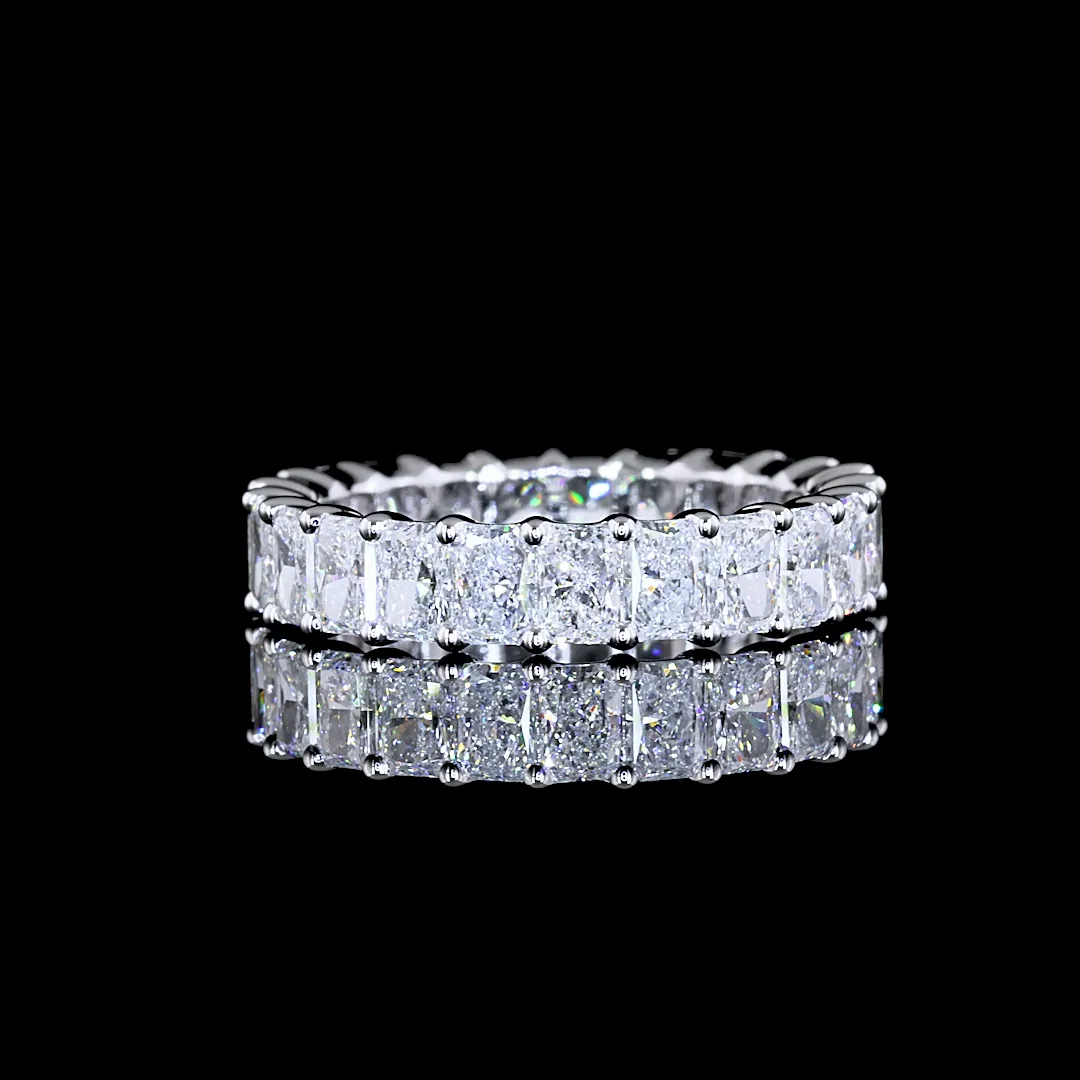 2.14 Cts 14k White Gold Radiant Shape Eternity Band Eternity Band - Video