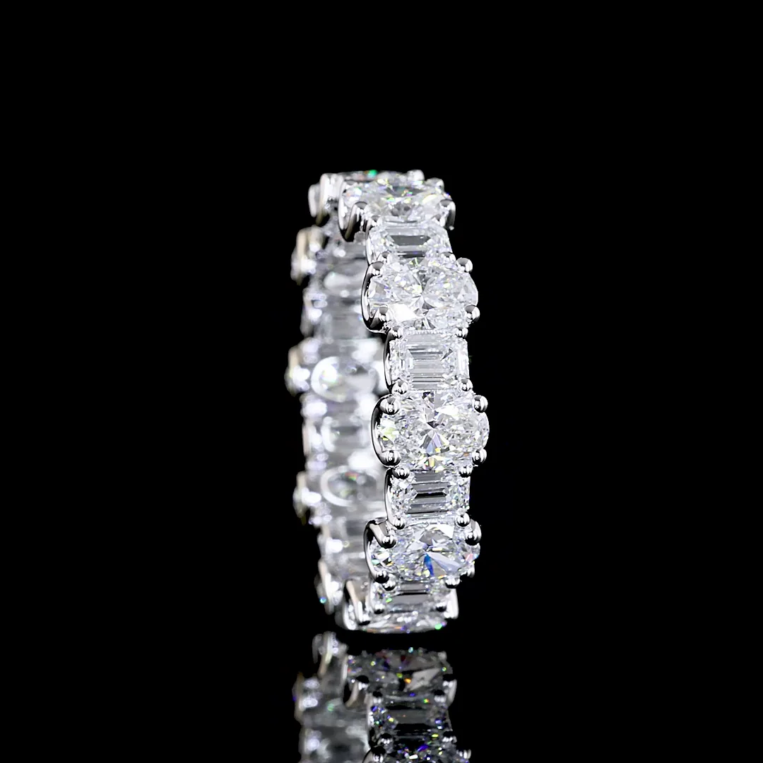 3.36 Cts 14k White Gold Mix Shape Eternity Band Eternity Band - Image 2