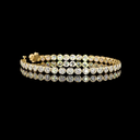 6.02 Cts 14k Yellow Gold Round Shape Tennis Bracelet - Video