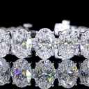 17.85 Cts 14k White Gold Oval Shape Riviera Bracelet - Image 2