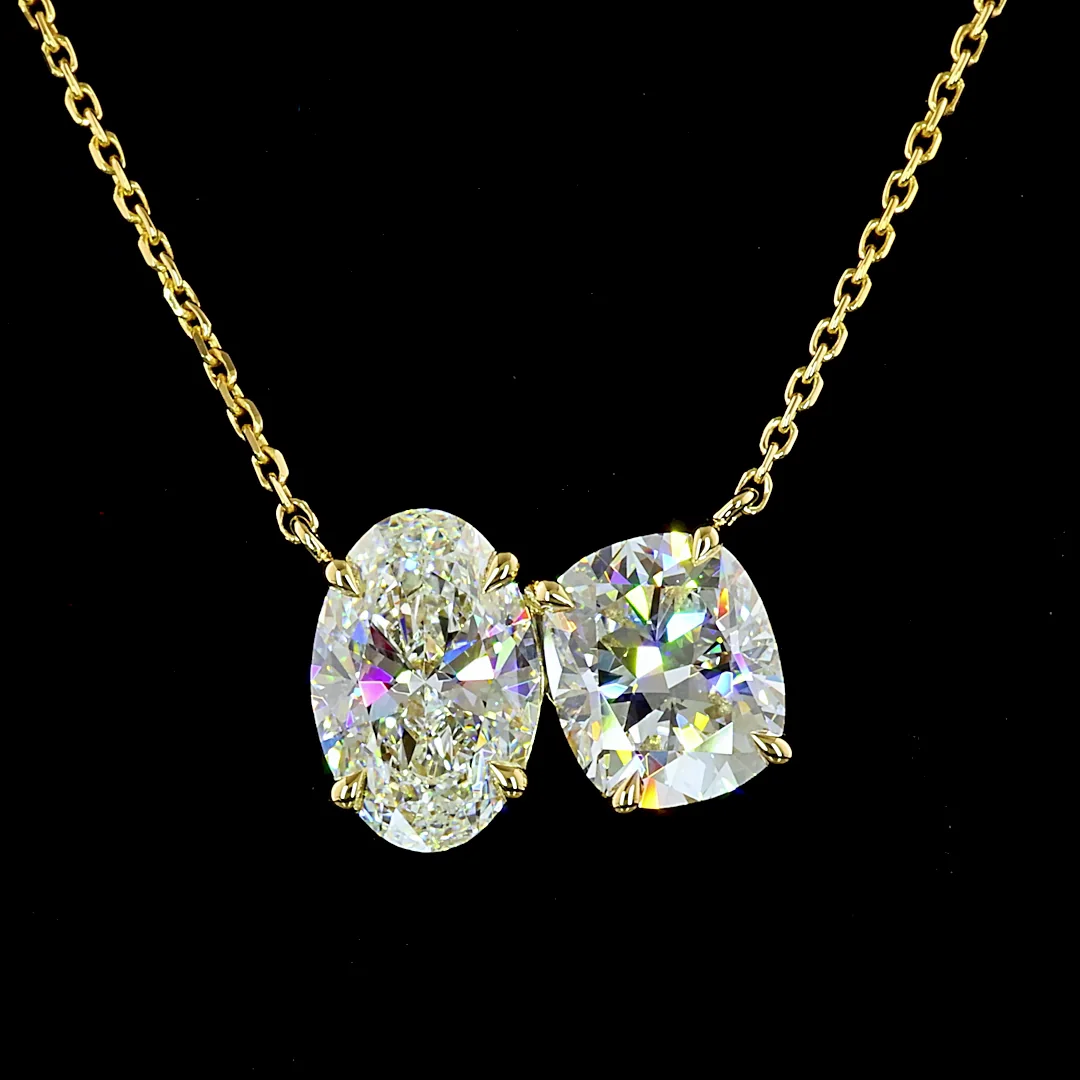 3.03 Cts 14k Yellow Gold Oval Shape Pendant Pendant - Image 3