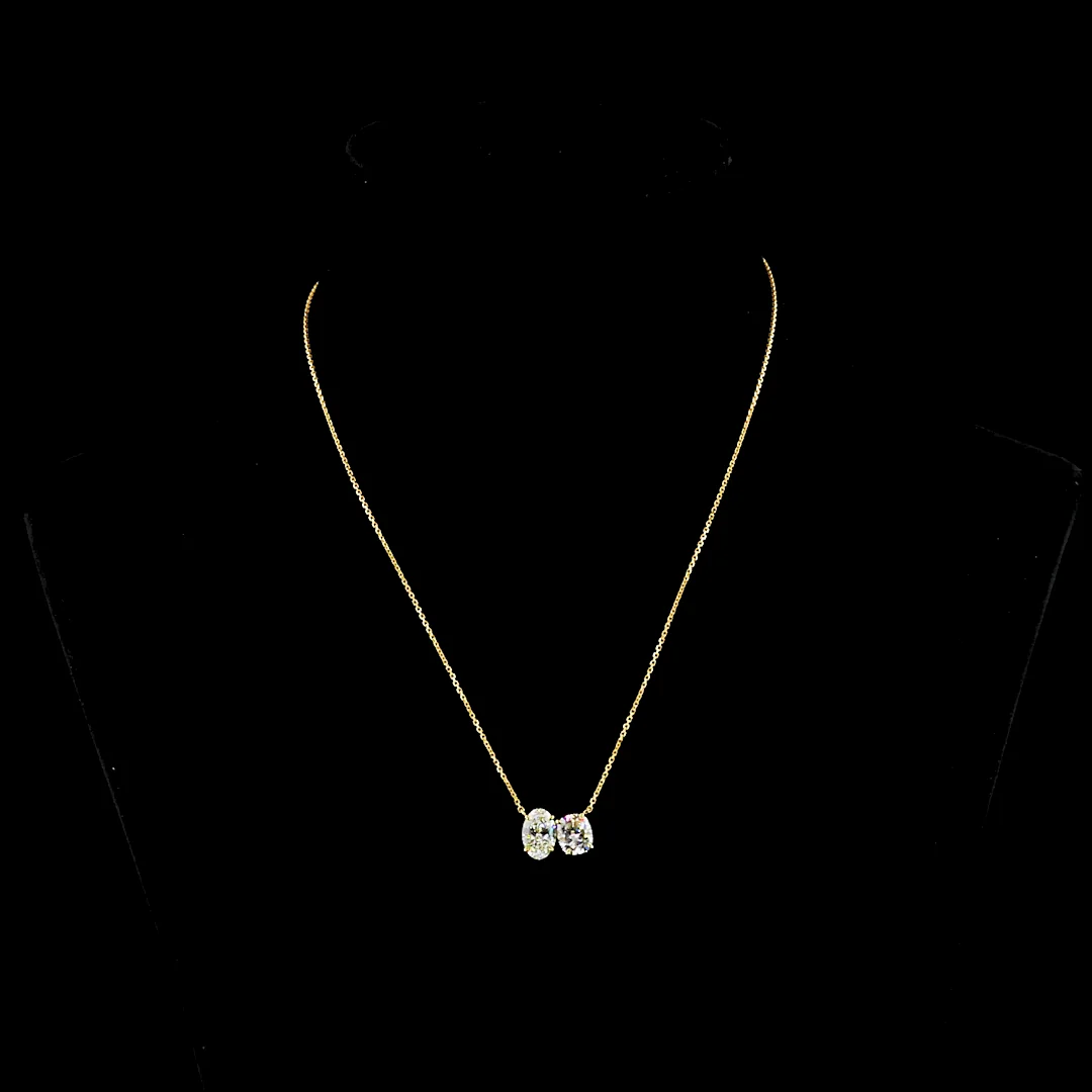 3.03 Cts 14k Yellow Gold Oval Shape Pendant Pendant - Video