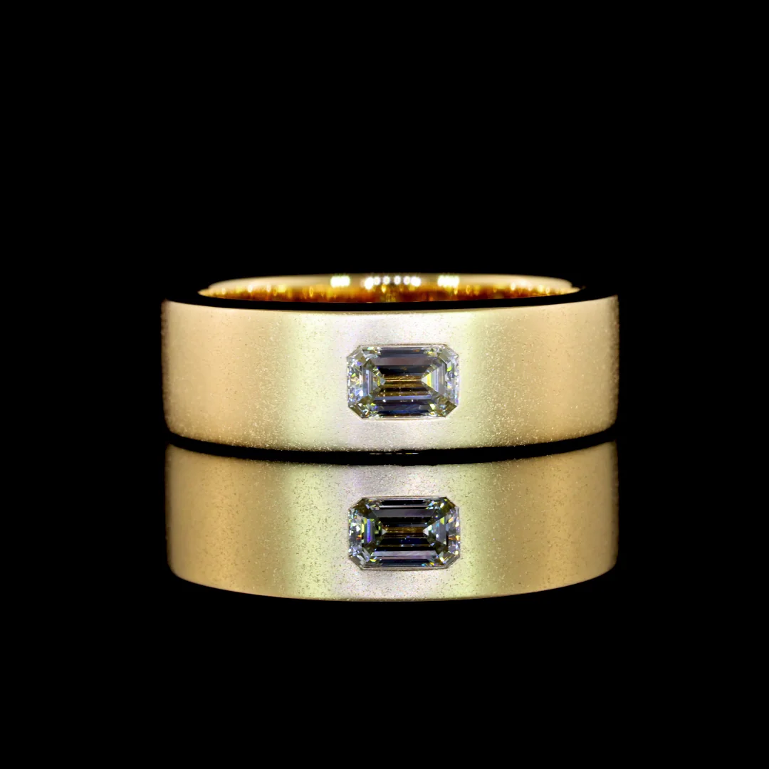 0.3 Cts 14k Yellow Gold Emerald Shape Solitaire Ring - Video