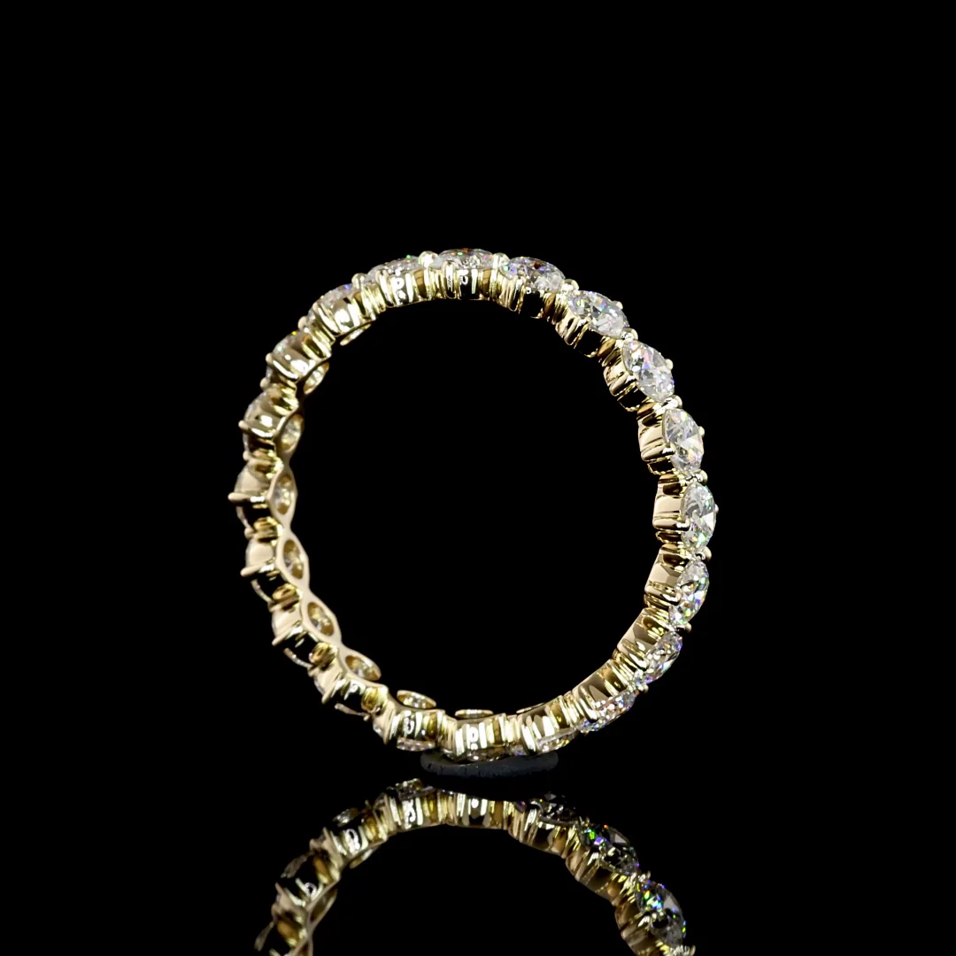 1.76 Cts 14k Yellow Gold Round Shape Eternity Band Eternity Band - Image 3