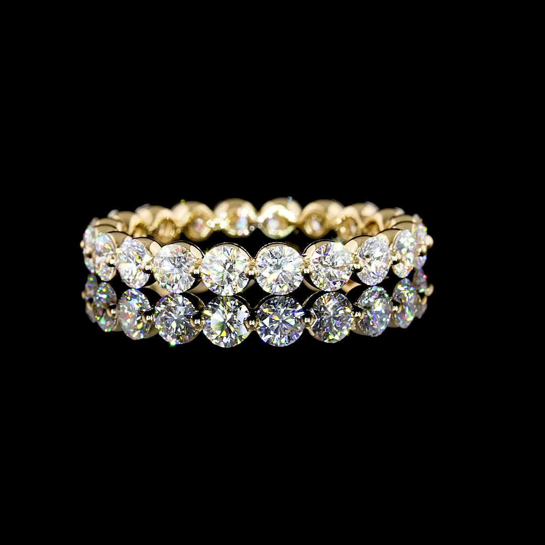 1.89 Cts 18k Yellow Gold Round Shape Eternity Band Eternity Band - Video
