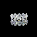 3.1 Cts Platinum Oval Shape 5 Stones Eternity Band - Video