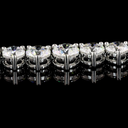 11.99 Cts 14k White Gold Round Shape Riviera Necklace - Image 4
