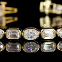 8.51 Cts 18k Yellow Gold Mix Shape Tennis Bracelet - Image 2