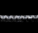 10.79 Cts 14k White Gold Radiant Shape Tennis Bracelet - Image 4