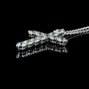 1.83 Cts 14k White Gold Round Shape Symbol Pendant - Image 4