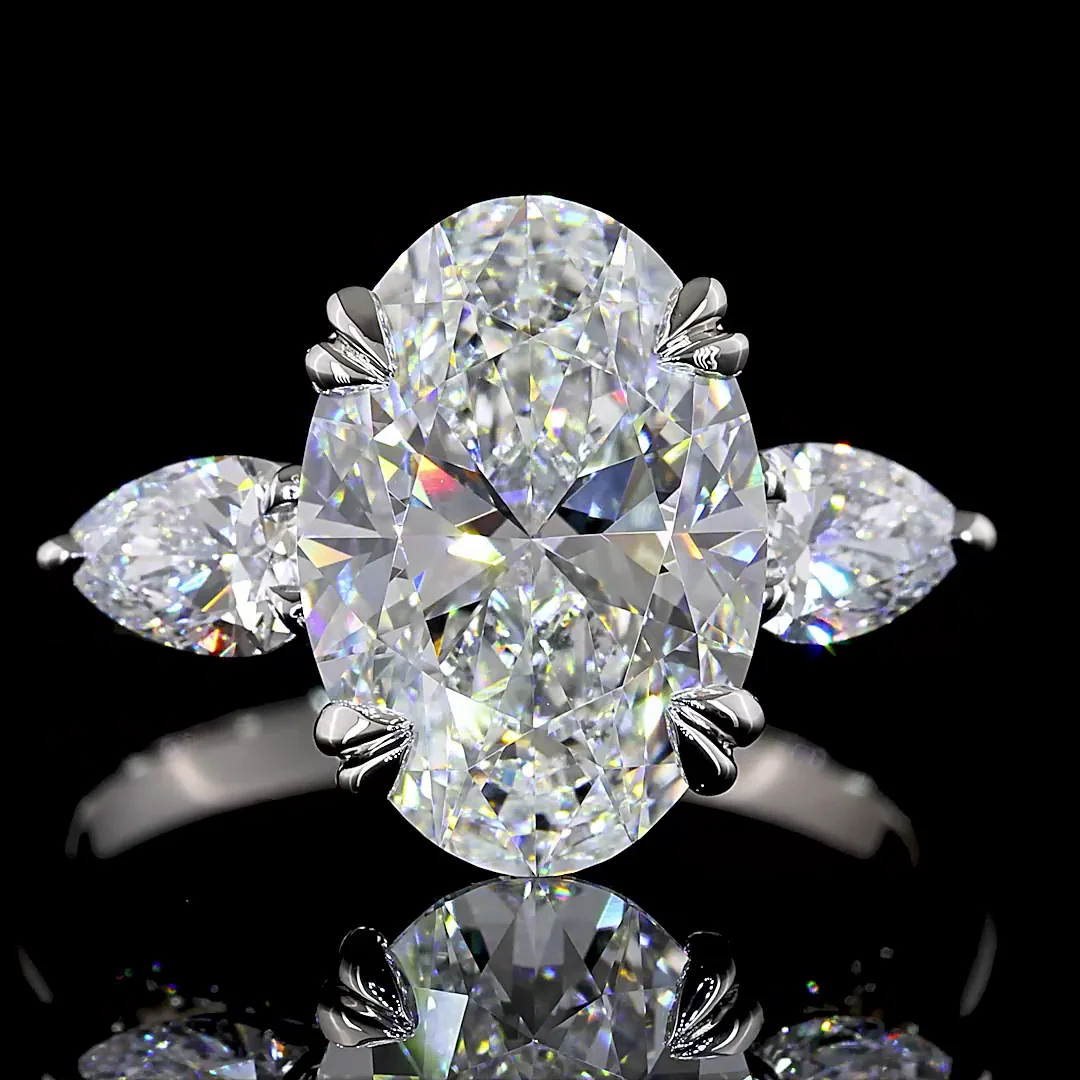 4.24 Cts Platinum Mix Shape Special Ring - Image 3