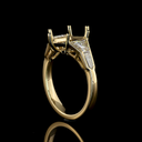4.07 Cts 14k Yellow Gold Step Marquise Shape 5 Stones Ring - Image 4