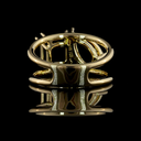 4.34 Cts 14k Yellow Gold Asscher Shape Special Ring - Image 3