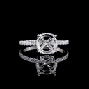 3.09 Cts 14k White Gold Round Shape Solitaire Diamond Shank Ring - Video