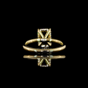 2.35 Cts 14k Yellow Gold Radiant Shape Hidden Halo Ring - Image 4