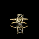 2.35 Cts 14k Yellow Gold Radiant Shape Hidden Halo Ring - Video