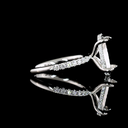 3.85 Cts Platinum Oval Shape Hidden Halo Ring - Image 2