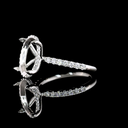 3.85 Cts Platinum Oval Shape Hidden Halo Ring - Image 3
